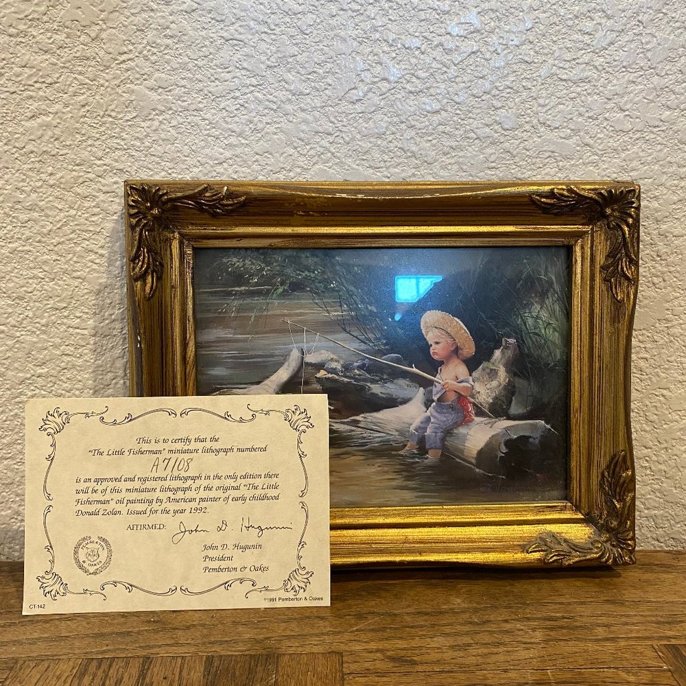 "THE LITTLE FISHERMAN" LITHOGRAPH
